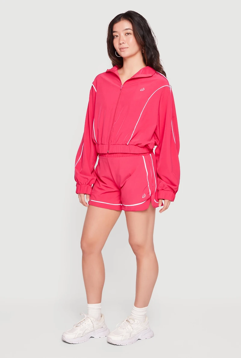 Contrast Trim Piping Dolphin Shorts