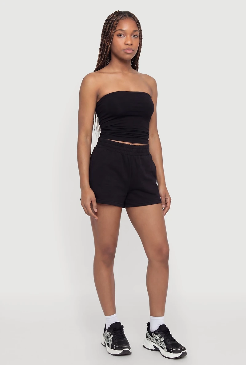 Smocked High Waisted Shorts