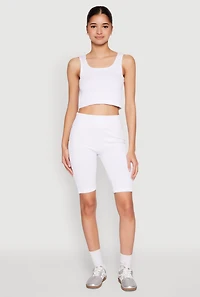 Grommet Side Cropped Tank Top