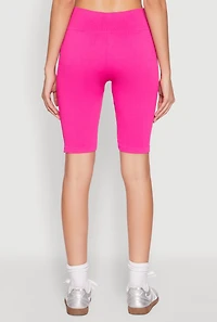 Womens Grommet Side Biker Shorts,
