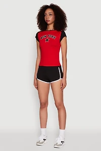 Womens New York Graphic Color Block T Shirt,