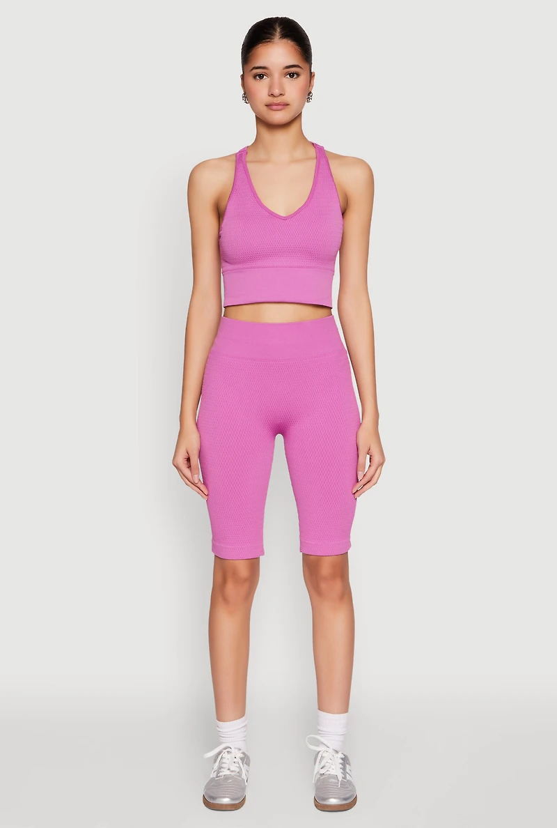 Womens Keyhole Back Cropped Tank Top, Purple, Size S-M