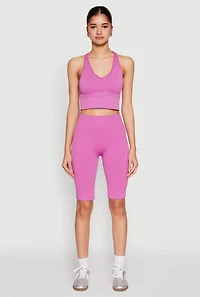 Womens Keyhole Back Cropped Tank Top, Purple, Size S-M