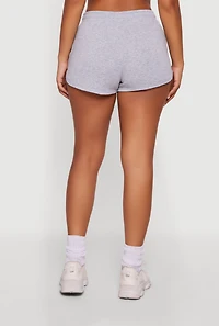 Drawstring Waist Dolphin Sweatshorts