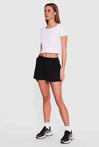 Drawstring Waist Sweatshorts