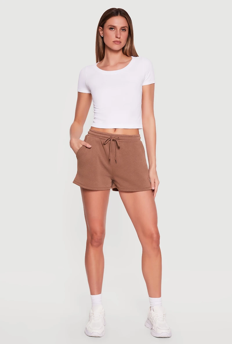 Drawstring Waist Sweatshorts
