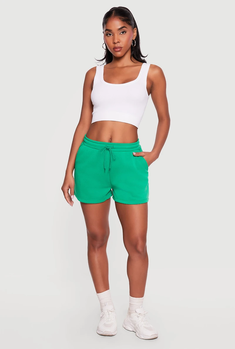 Drawstring Waist Sweatshorts
