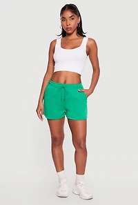 Drawstring Waist Sweatshorts