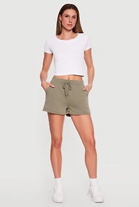 Drawstring Waist Sweatshorts