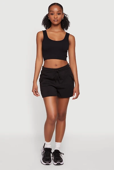 Cargo Sweatshorts with Drawstring Waist