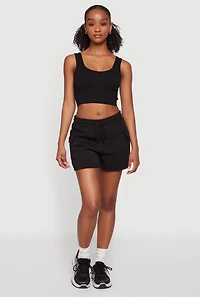 Cargo Sweatshorts with Drawstring Waist