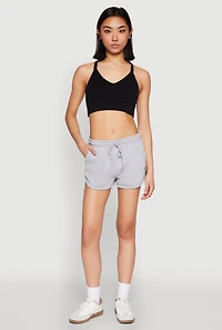 Womens Dolphin Sweatshorts, Grey, Size L