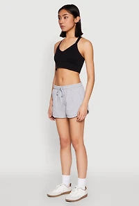 Womens Dolphin Sweatshorts, Grey, Size L