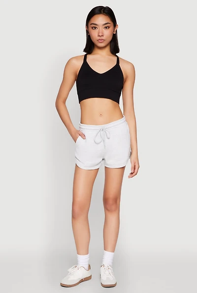 Womens Dolphin Sweatshorts, Grey, Size M