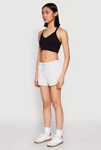 Womens Dolphin Sweatshorts, Grey, Size M
