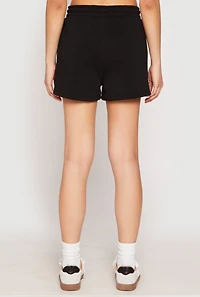 Womens High Waist Drawstring Sweatshorts,