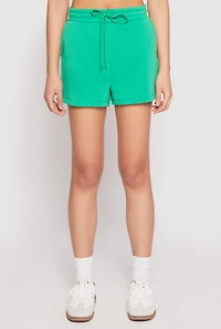 High Waist Drawstring Sweatshorts