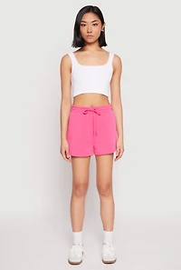High Waist Drawstring Sweatshorts
