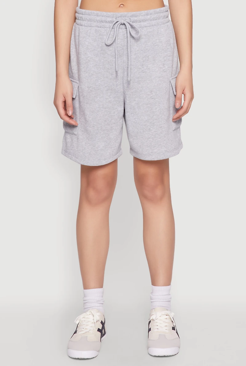 Cargo Pocket Drawstring Sweatshorts