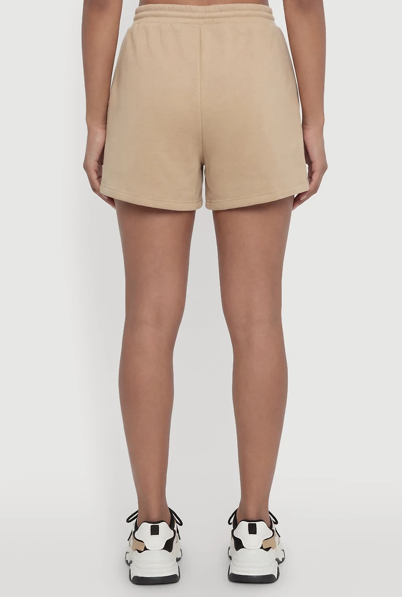 Drawstring High Waist Sweatshorts