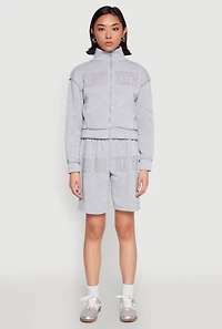 Brooklyn Zip Front Mock Neck Sweatshirt