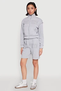 Brooklyn Zip Front Mock Neck Sweatshirt