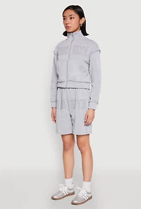 Brooklyn Zip Front Mock Neck Sweatshirt