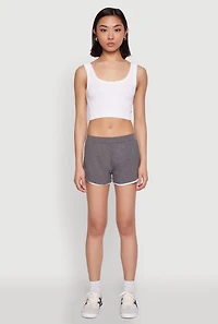 Womens Soft Knit Dolphin Shorts, Grey, Size M