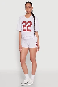 Womens 22 Bike Shorts, White, Size M