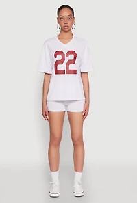 Womens 22 Bike Shorts, White, Size L