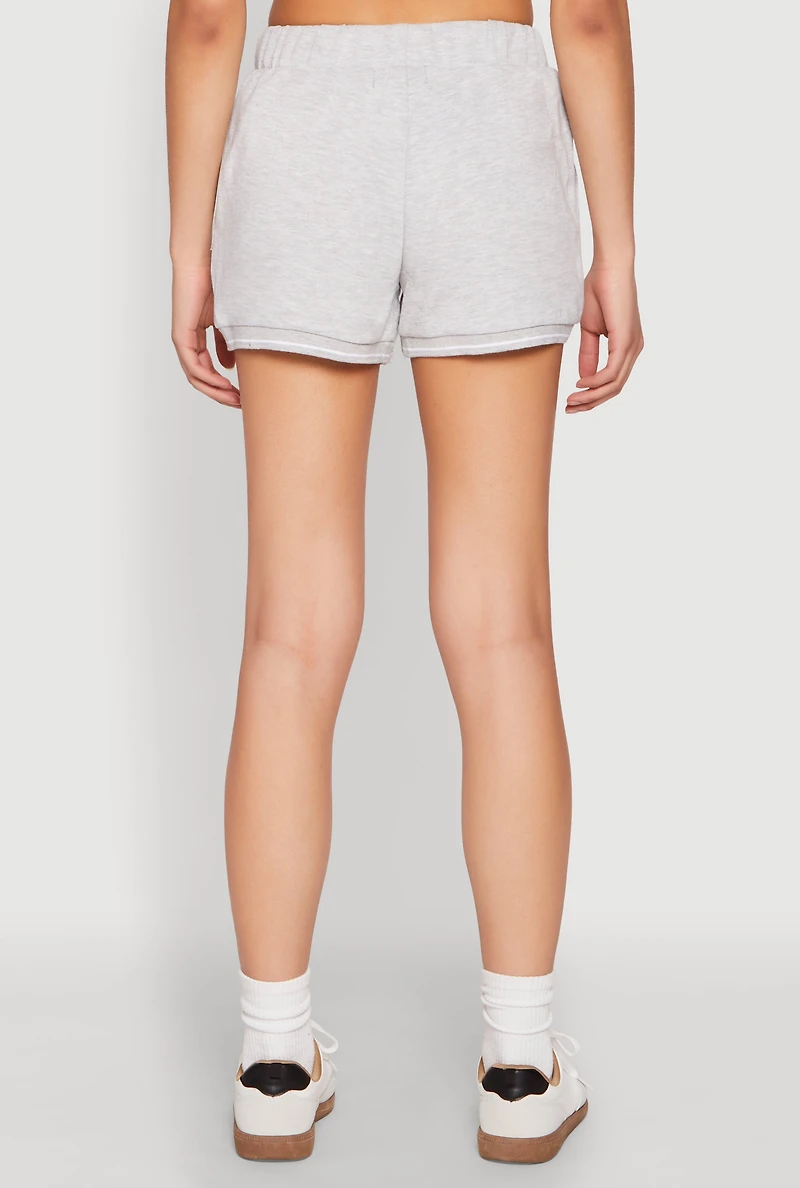 Womens Striped Trim Shorts,