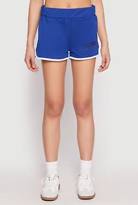 Womens Brooklyn Dolphin Shorts, Blue, Size L