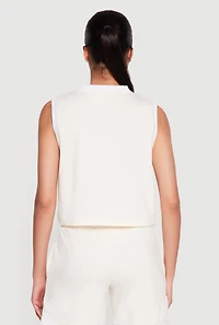 Contrast Trim Active Graphic Crop Top