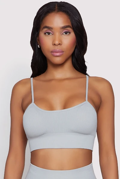 Womens Seamless Cami Sports Bra, L