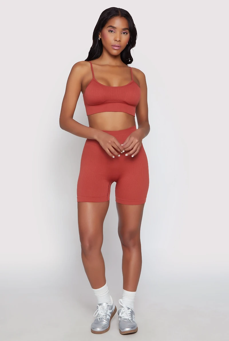 Womens Seamless Cami Sports Bra,