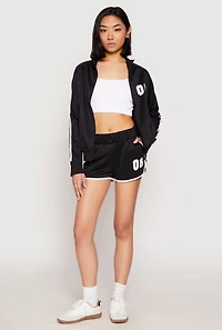 Womens Contrast Trim 08 Dolphin Shorts, Black, Size M
