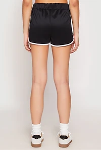 Womens Contrast Trim 08 Dolphin Shorts, Black, Size M