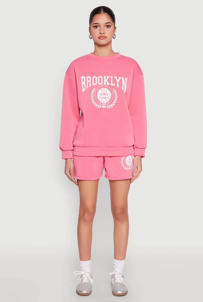 Fleece Brooklyn Graphic Sweatshorts