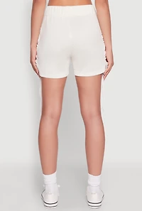 Jersey Mesh Lace Up Side Shorts