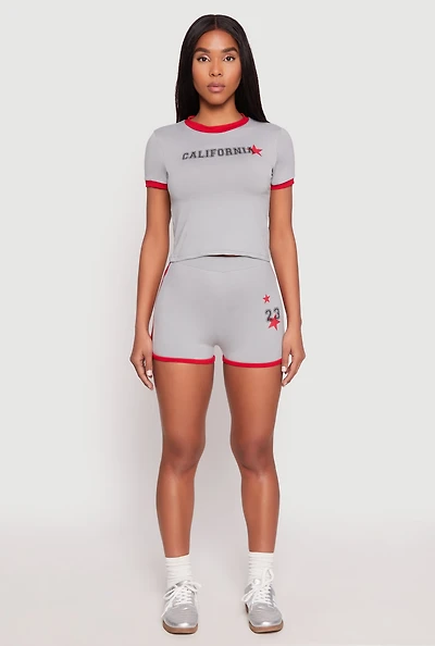 Contrast Trim 23 Graphic Shorts