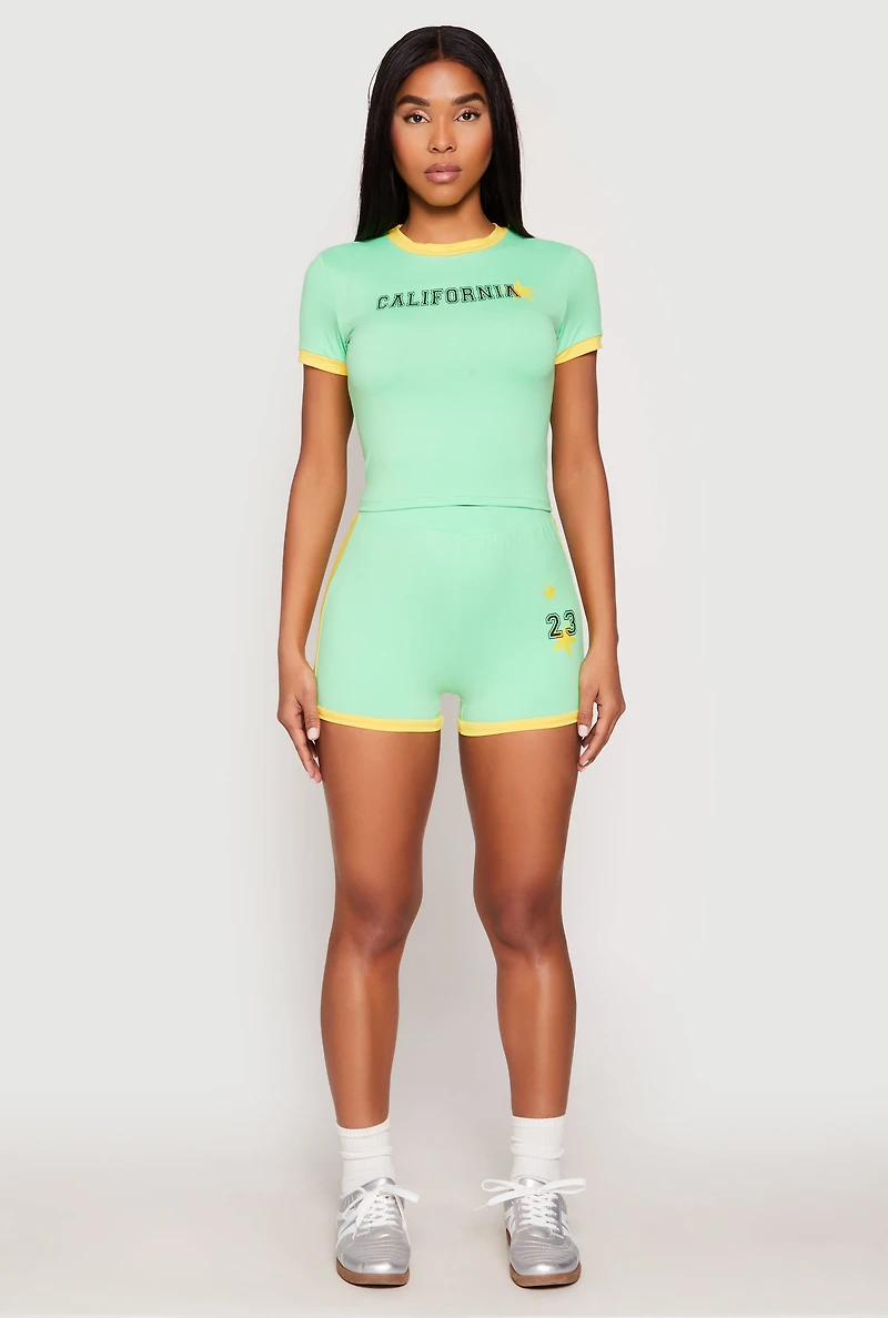 Contrast Trim 23 Graphic Shorts