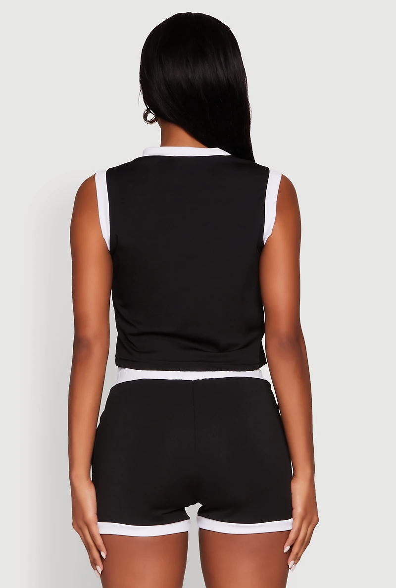 Womens New York Graphic Contrast Trim Tank Top,