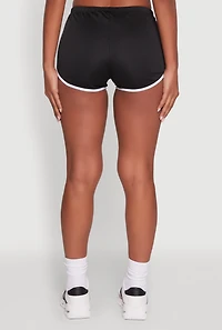 Womens Trendy Contrast Trim Dolphin Shorts,