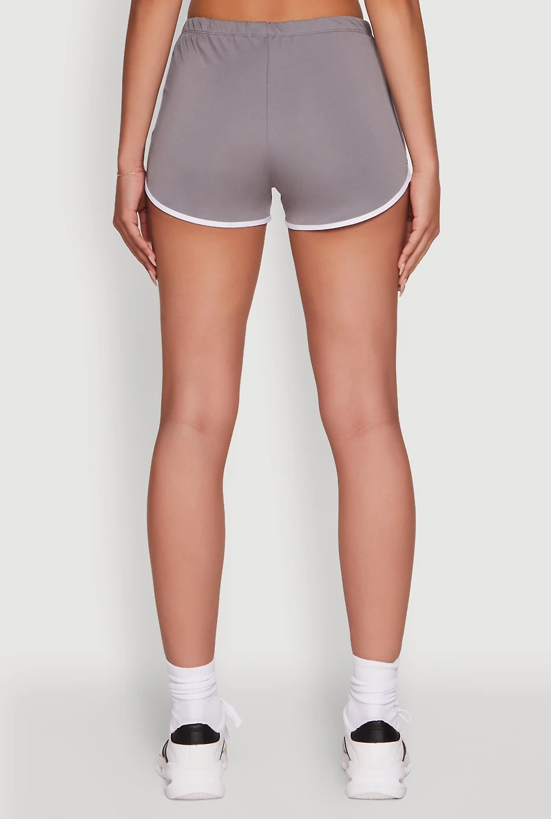 Womens Trendy Contrast Trim Dolphin Shorts,