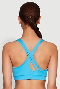 Womens Strappy Racerback Sports Bra,