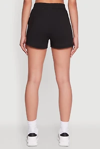 High Waisted American Flag Heart Graphic Shorts