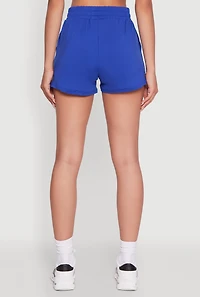 Womens High Waisted American Flag Heart Graphic Shorts,