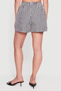 High Waisted Gingham Shorts