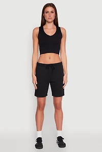 Womens Varsity Stripe Sweatshorts,