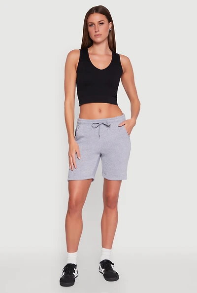 Womens Varsity Stripe Sweatshorts,